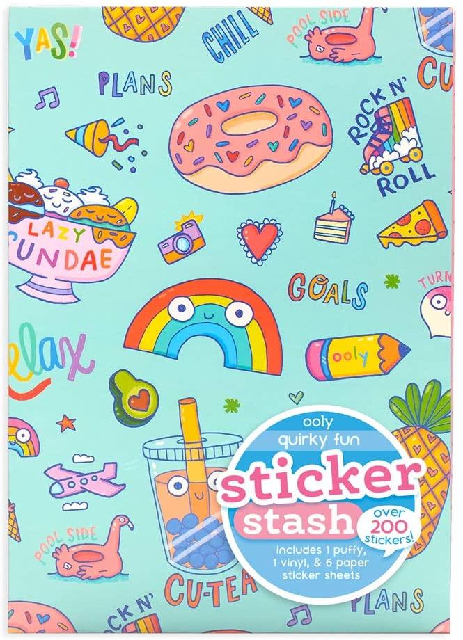 Ooly: naklejki w kopercie Sticker Stash 200 el. - Noski Noski