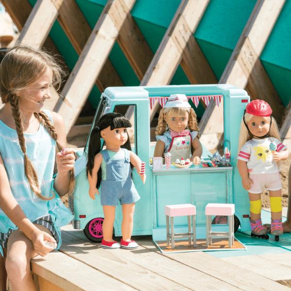 Our Generation: ciężarówka z lodami dla lalek Sweet Stop Ice Cream Truck - Noski Noski