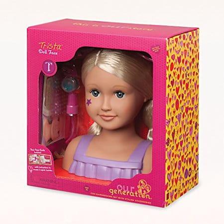 Our Generation: głowa lalki do fryzjerskich stylizacji Trista Doll Face - Noski Noski