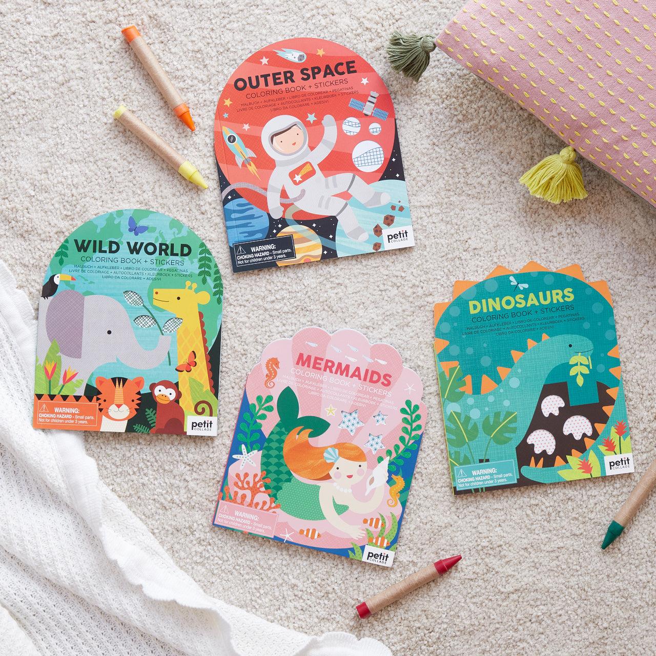 Petit Collage: kolorowanka z naklejkami Colouring Book + Stickers - Noski Noski