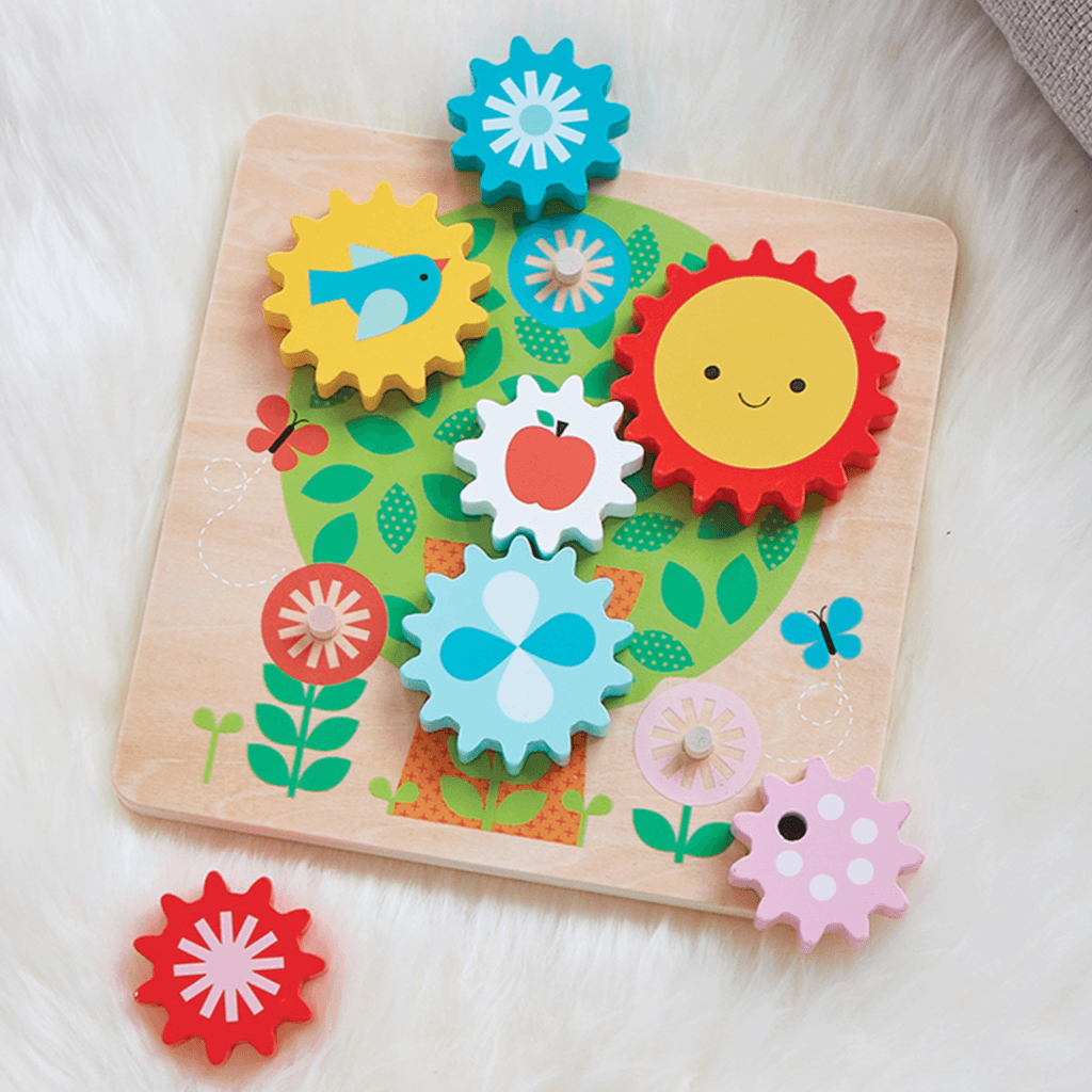 Petit Collage: puzzle zębatki drzewo Busy Tree Wooden Twist Puzzle - Noski Noski