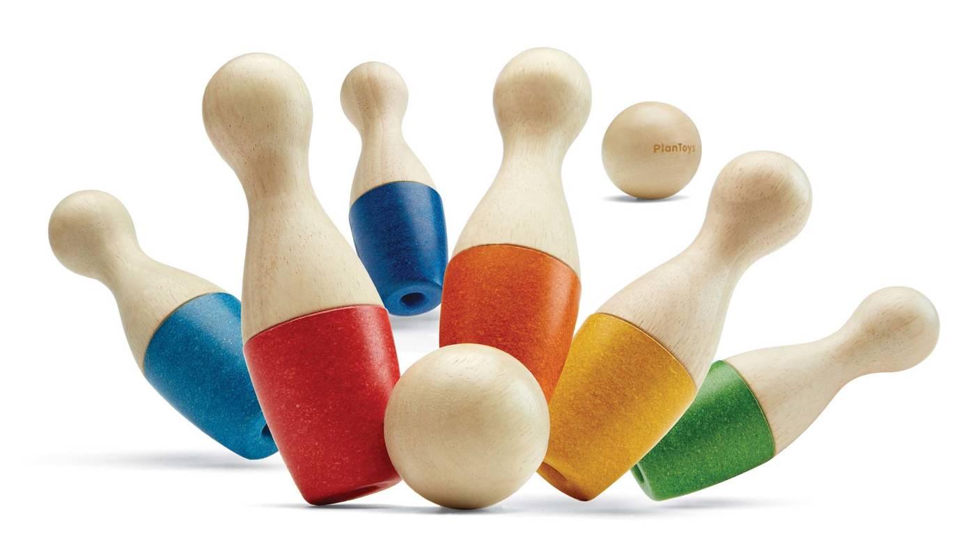 Plan Toys: drewniane kręgle Bowling Set - Noski Noski