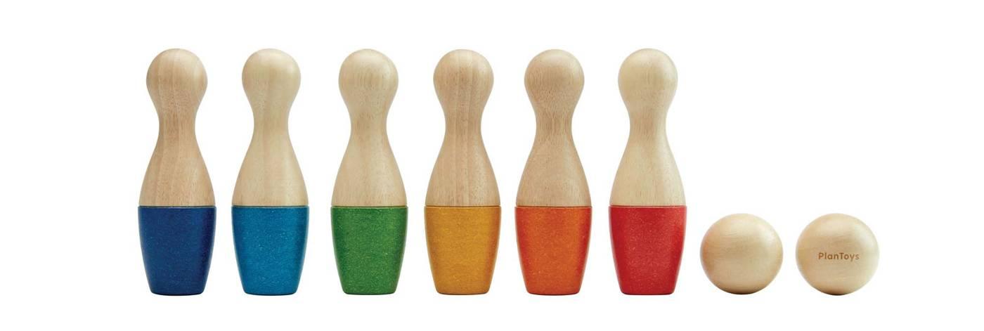 Plan Toys: drewniane kręgle Bowling Set - Noski Noski