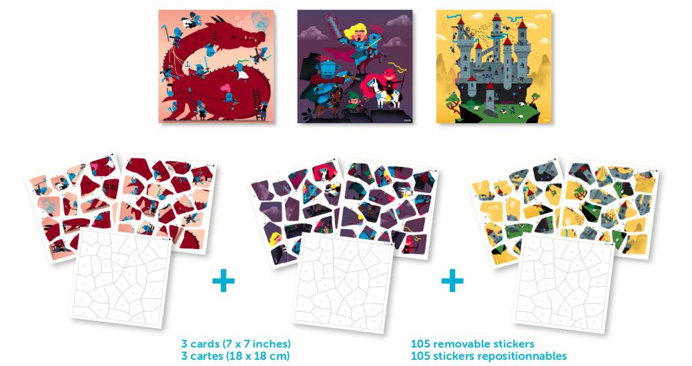 Poppik: naklejki puzzle Dragon & Knights - Noski Noski