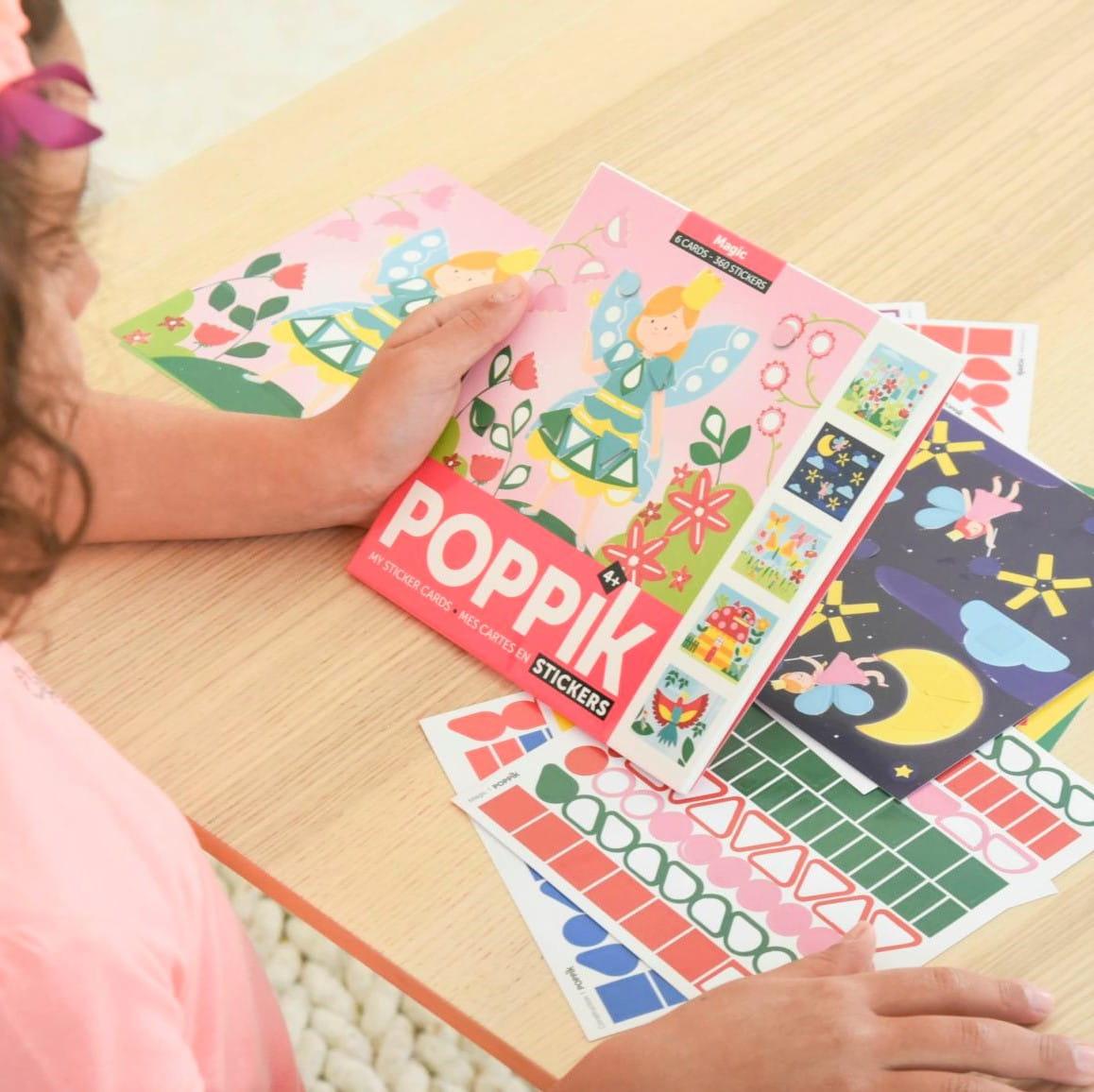 Poppik: pocztówki wyklejanka pixel art wróżki My Sticker Cards Magic - Noski Noski