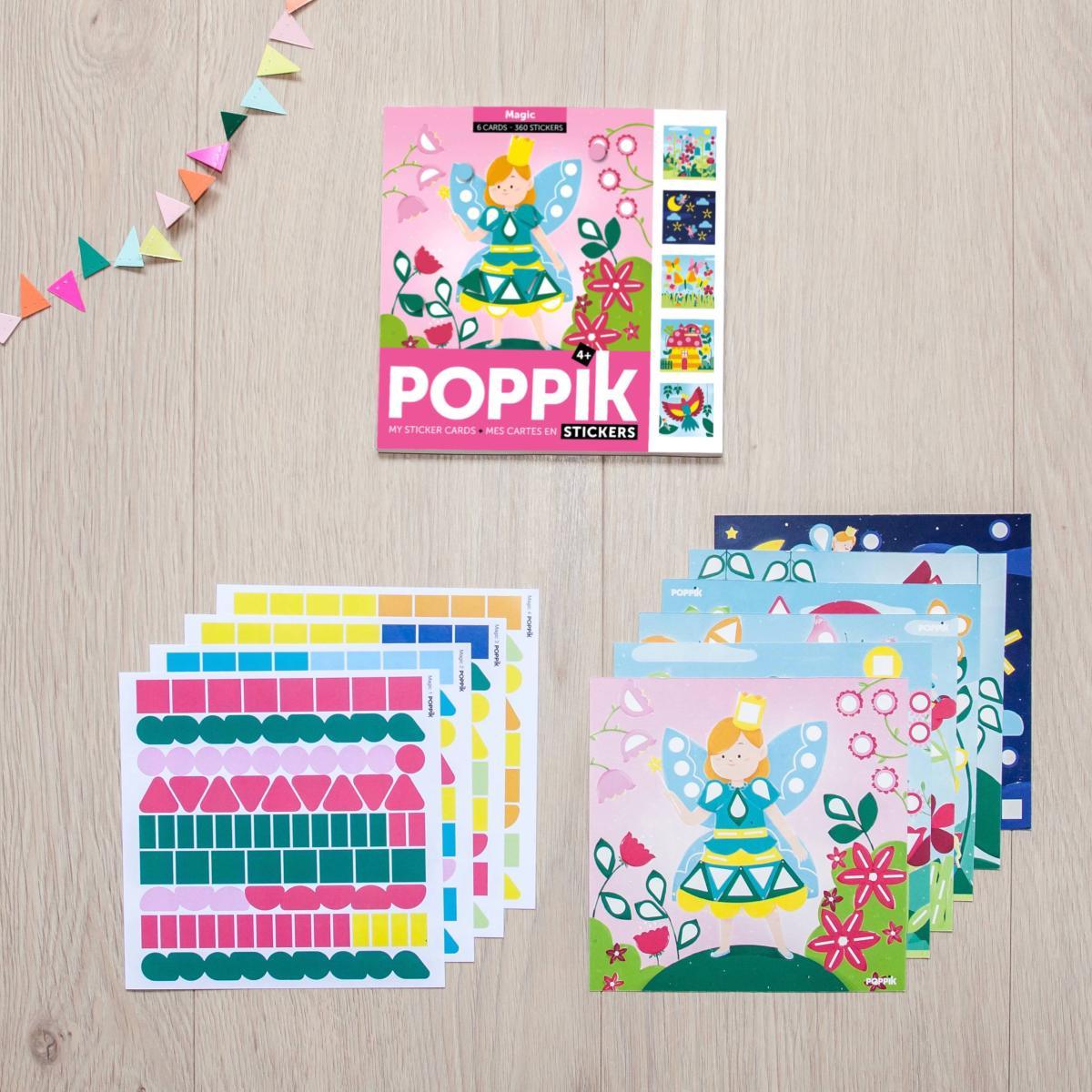 Poppik: pocztówki wyklejanka pixel art wróżki My Sticker Cards Magic - Noski Noski