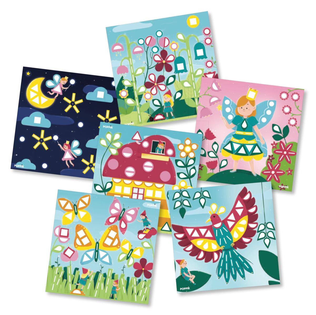 Poppik: pocztówki wyklejanka pixel art wróżki My Sticker Cards Magic - Noski Noski