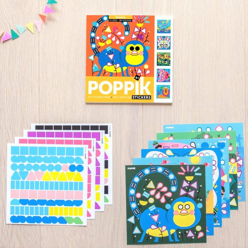 Poppik: pocztówki wyklejanka pixel art zwierzęta My Sticker Cards Animals - Noski Noski