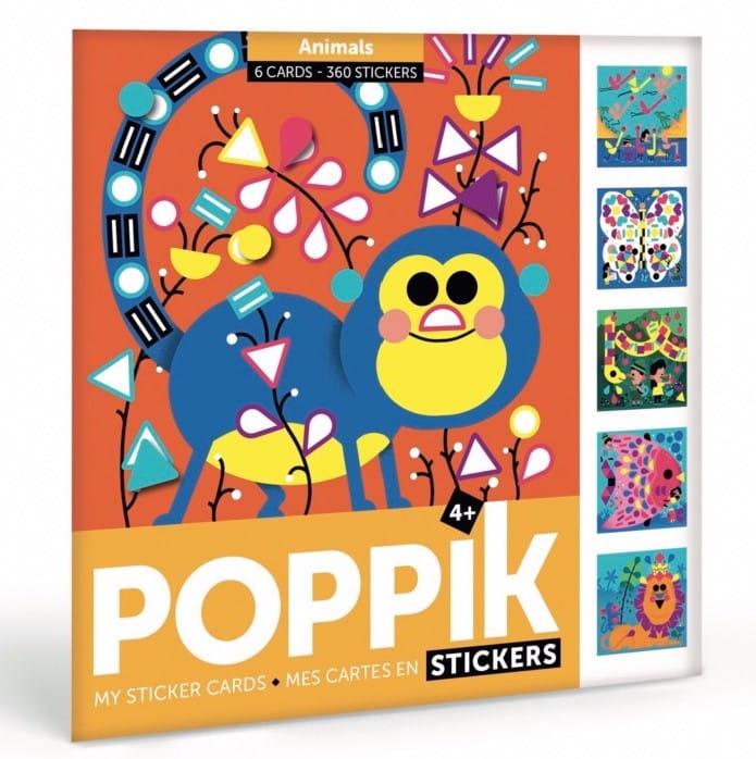 Poppik: pocztówki wyklejanka pixel art zwierzęta My Sticker Cards Animals - Noski Noski