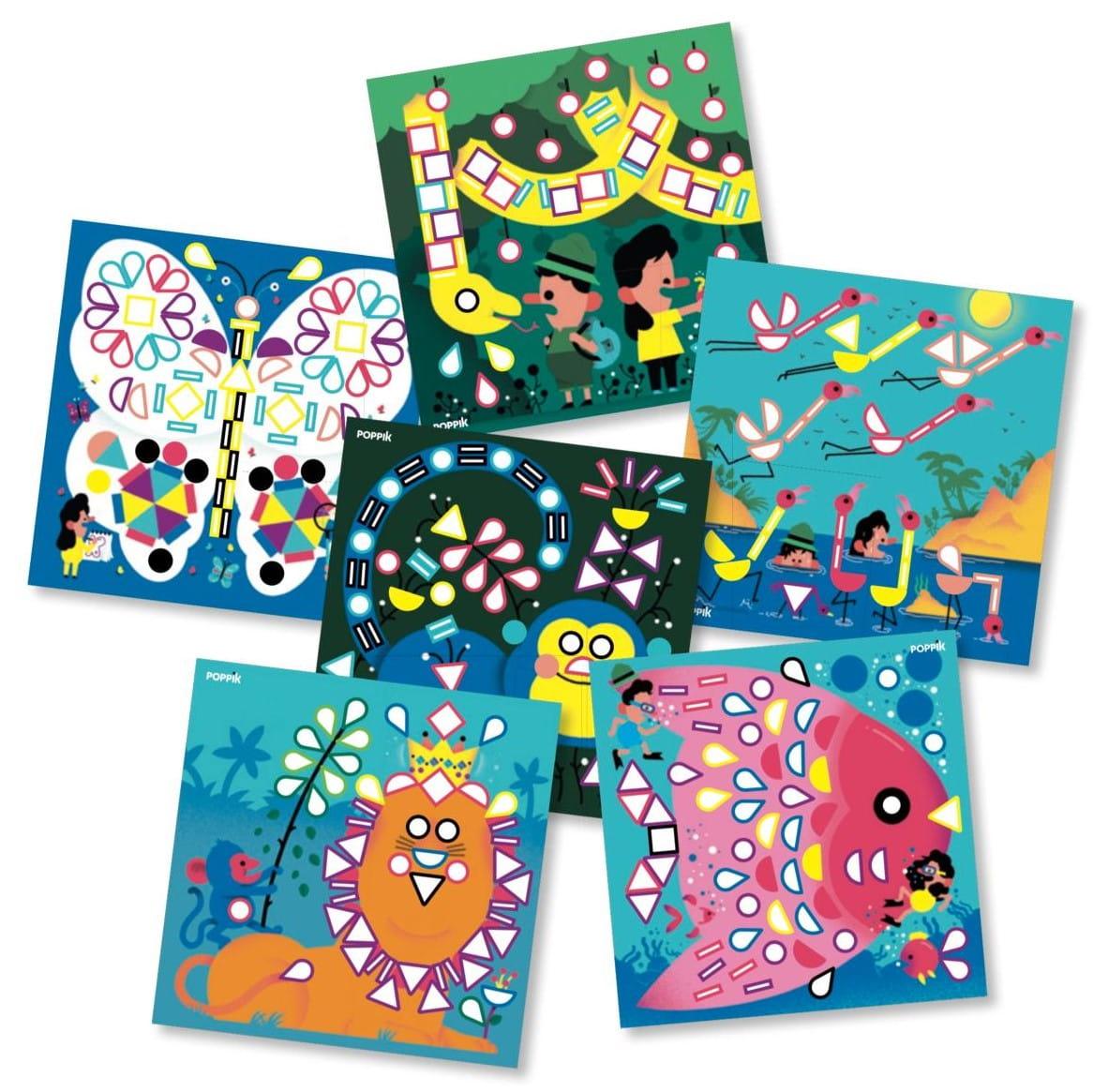 Poppik: pocztówki wyklejanka pixel art zwierzęta My Sticker Cards Animals - Noski Noski