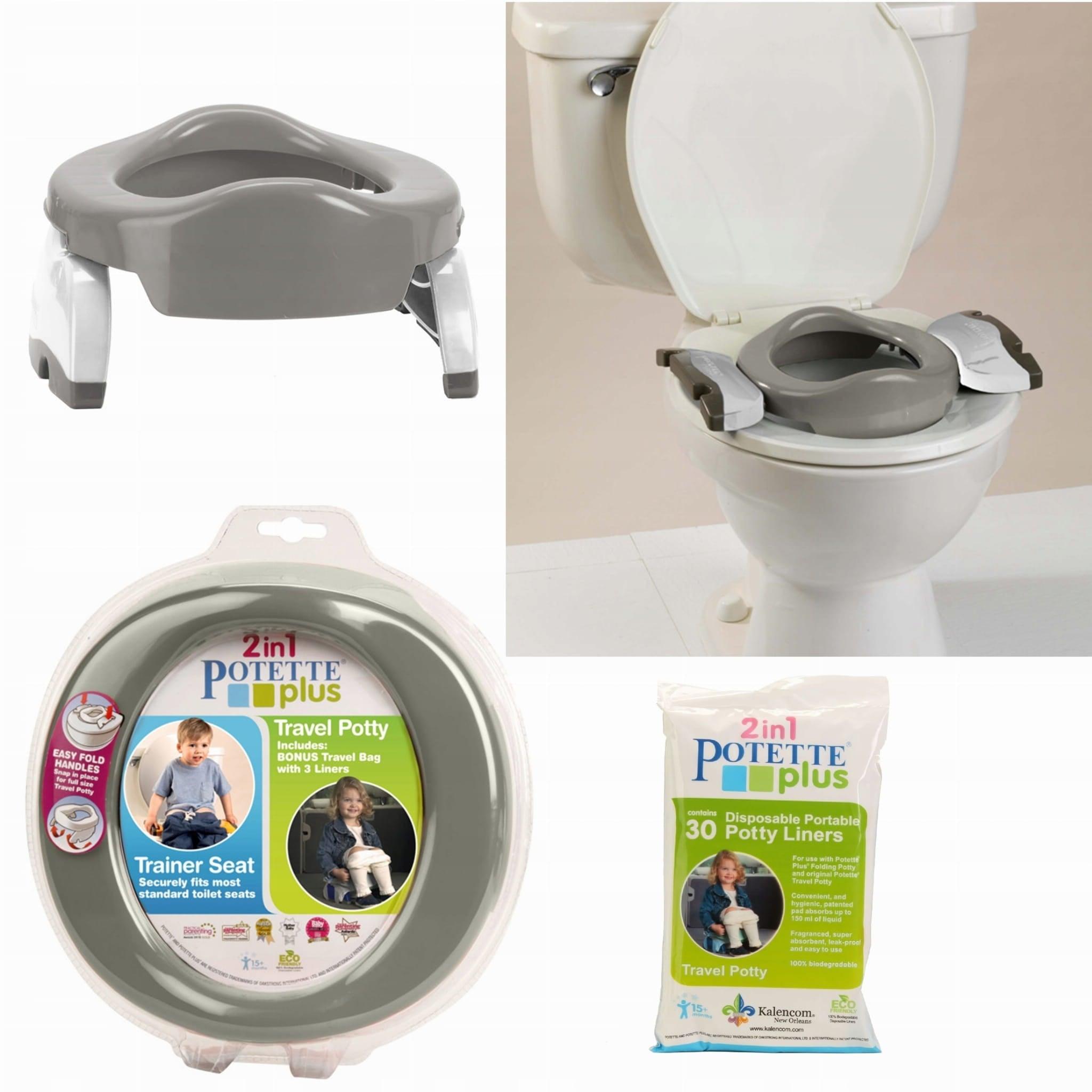 Potette Plus: turystyczny nocnik i nakładka na toaletę 2w1 Travel Potty - Noski Noski