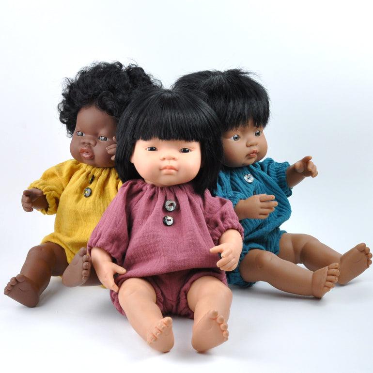Przytullale: romper ubranko dla lalki Miniland - Noski Noski