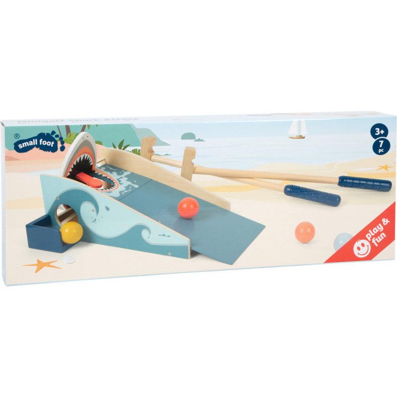 Small Foot: drewniana gra zręcznościowa mini golf Shark Attack - Noski Noski