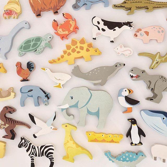 Tender Leaf Toys: drewniane figurki Dinozaury - Noski Noski