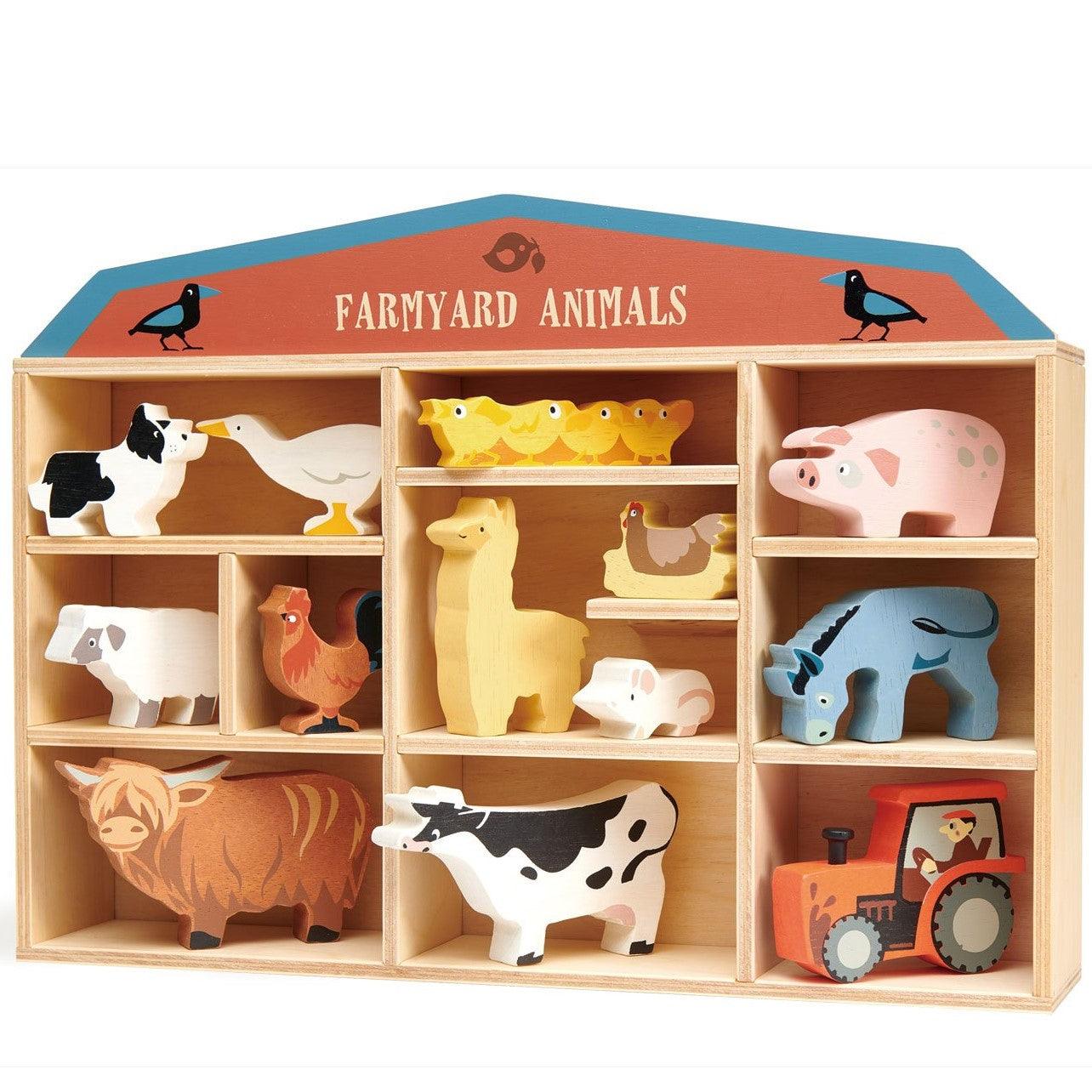 Tender Leaf Toys: drewniane figurki Zwierzęta Farma - Noski Noski