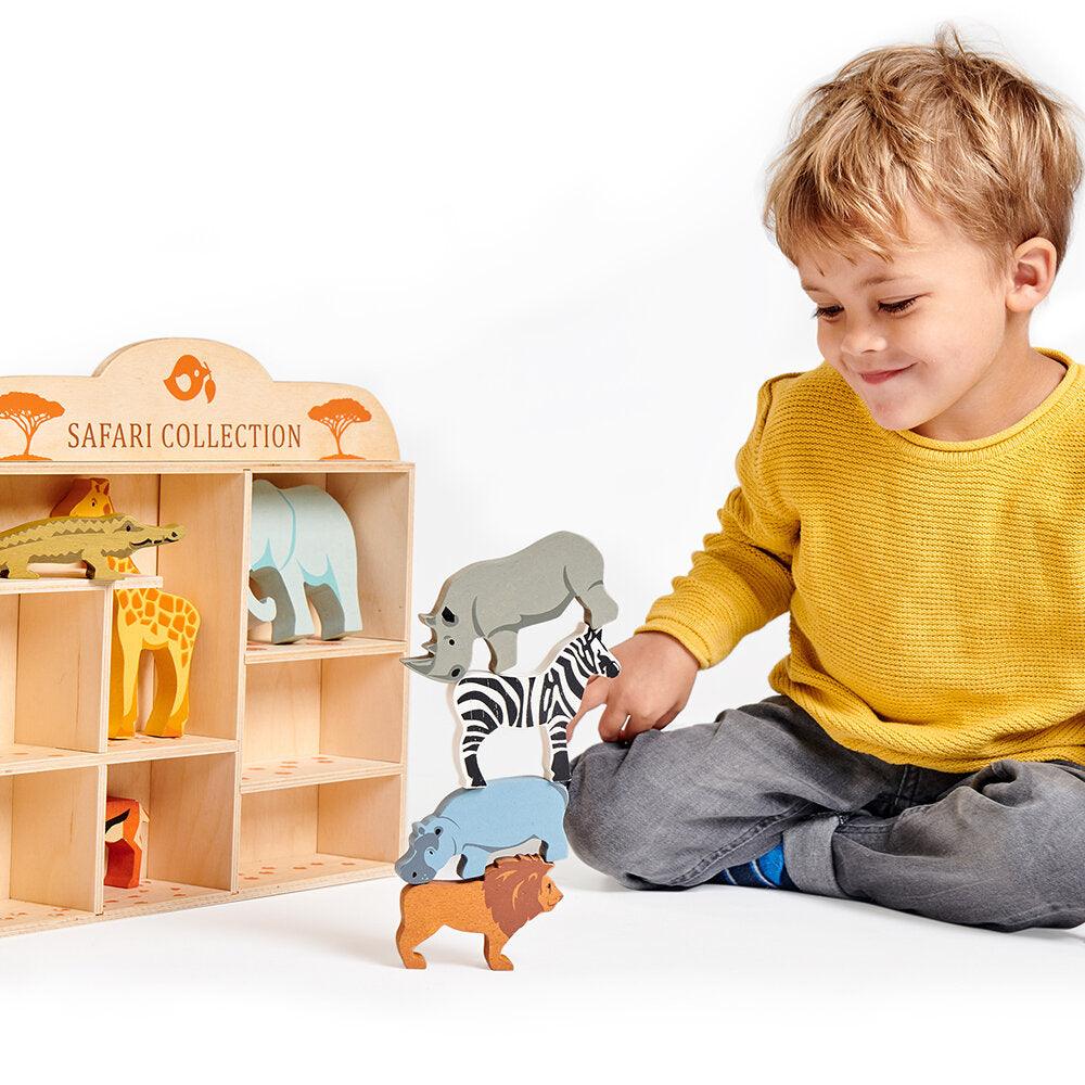 Tender Leaf Toys: drewniane figurki Zwierzęta Safari - Noski Noski