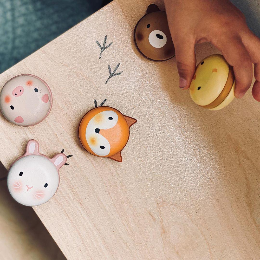 Tender Leaf Toys: drewniane makaroniki Animal Macarons - Noski Noski