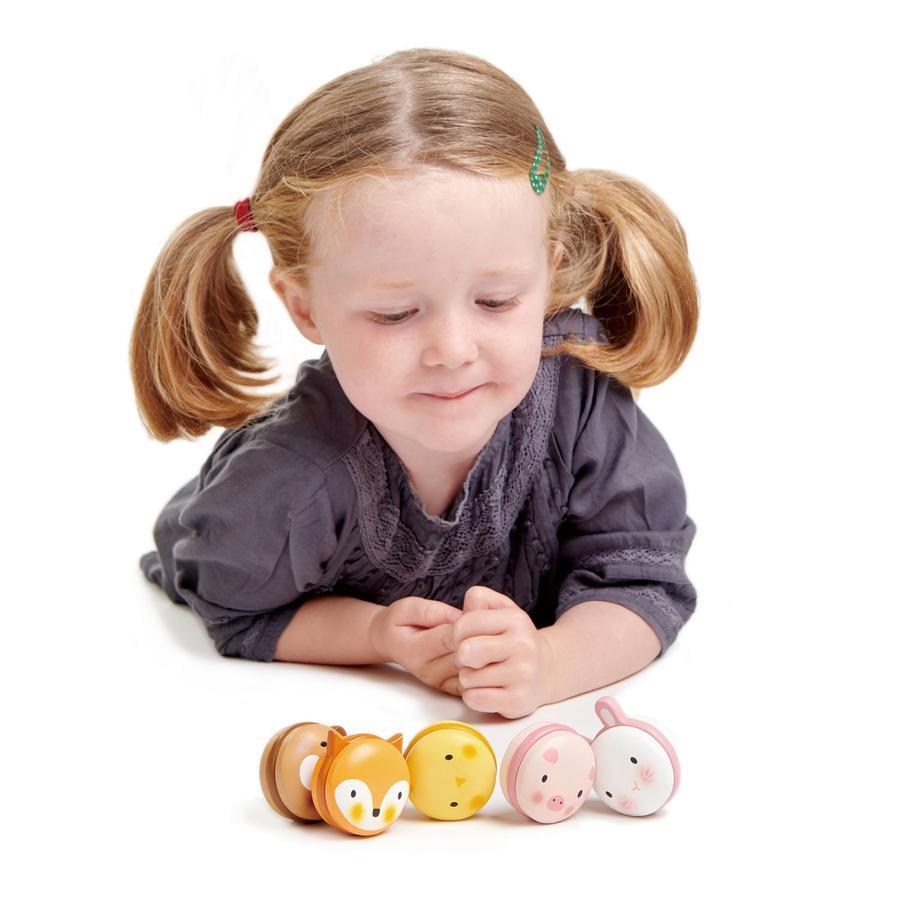Tender Leaf Toys: drewniane makaroniki Animal Macarons - Noski Noski
