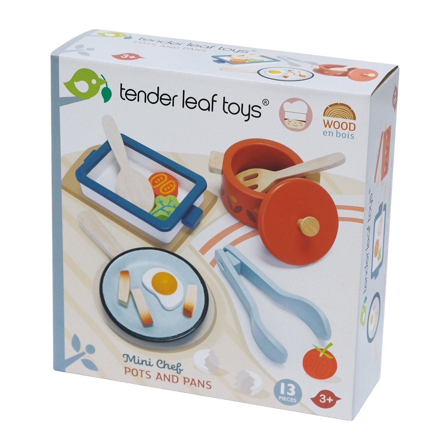 Tender Leaf Toys: drewniane naczynia Pots and Pans - Noski Noski