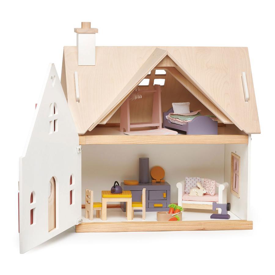 Tender Leaf Toys: drewniany domek dla lalek z mebelkami Cottontail Cottage - Noski Noski