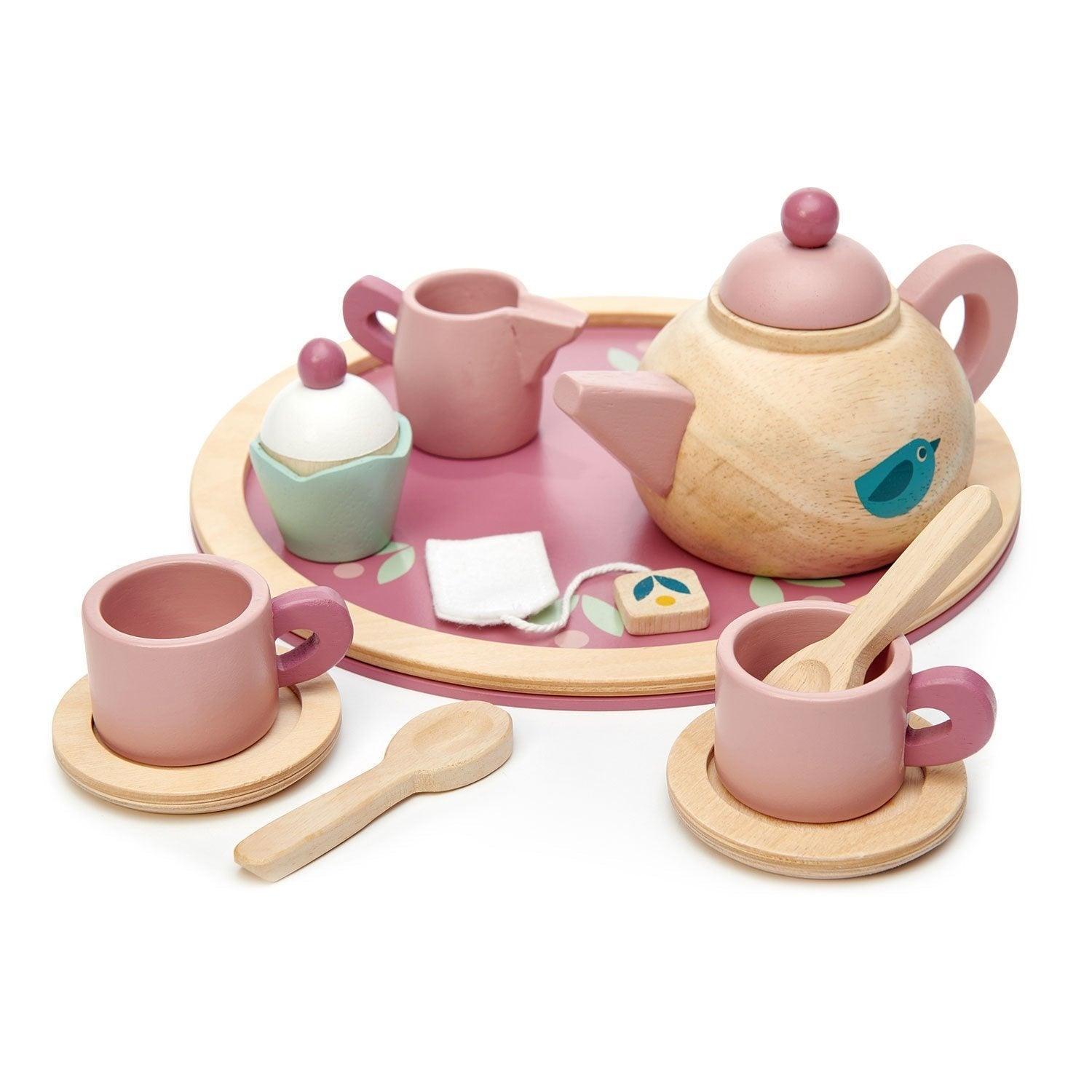 Tender Leaf Toys: drewniany serwis do herbaty Birdie Tea Set - Noski Noski