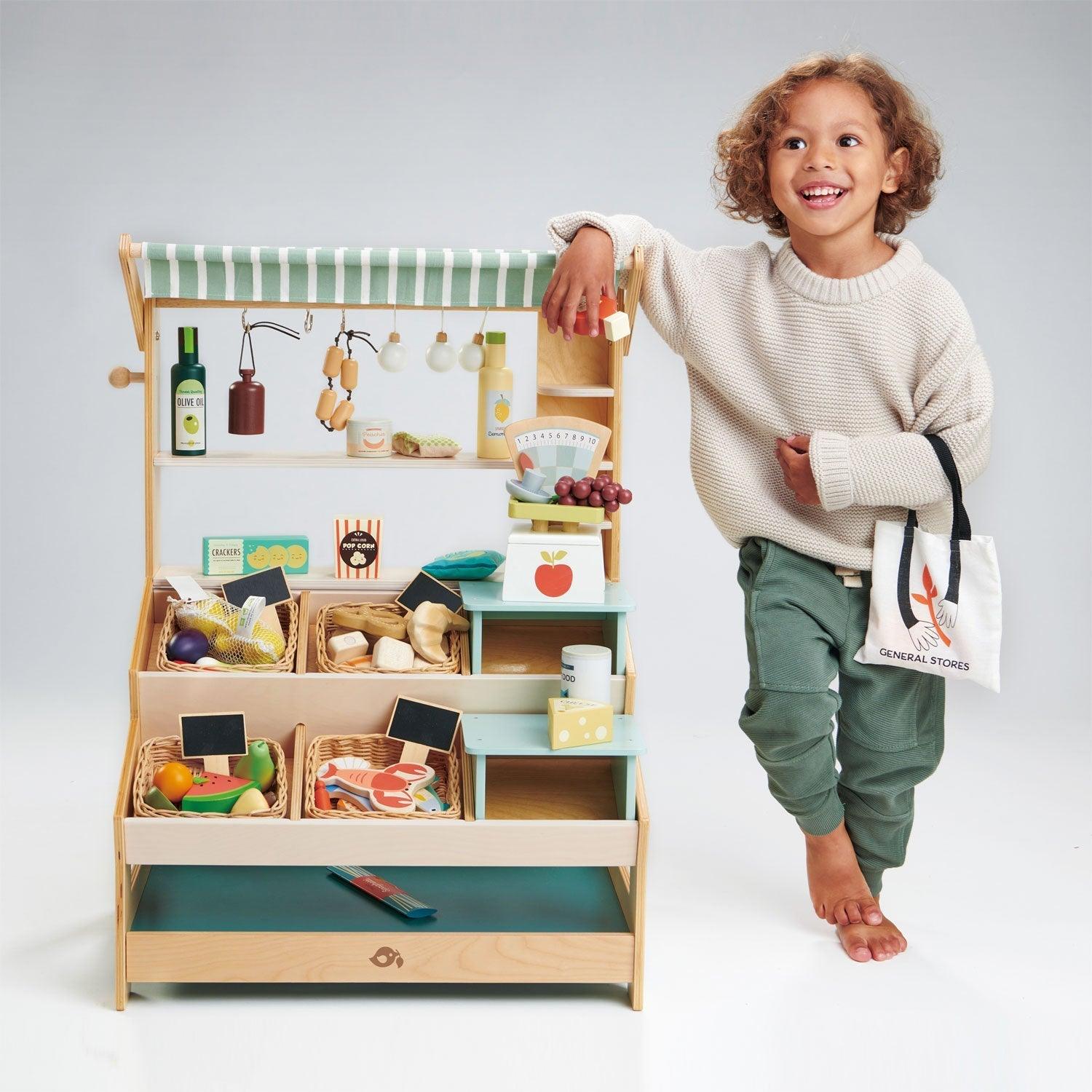 Tender Leaf Toys: duży drewniany sklep General Stores - Noski Noski