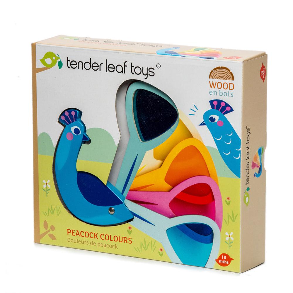 Tender Leaf Toys: paw z kolorowymi szybkami Peacock Colours - Noski Noski