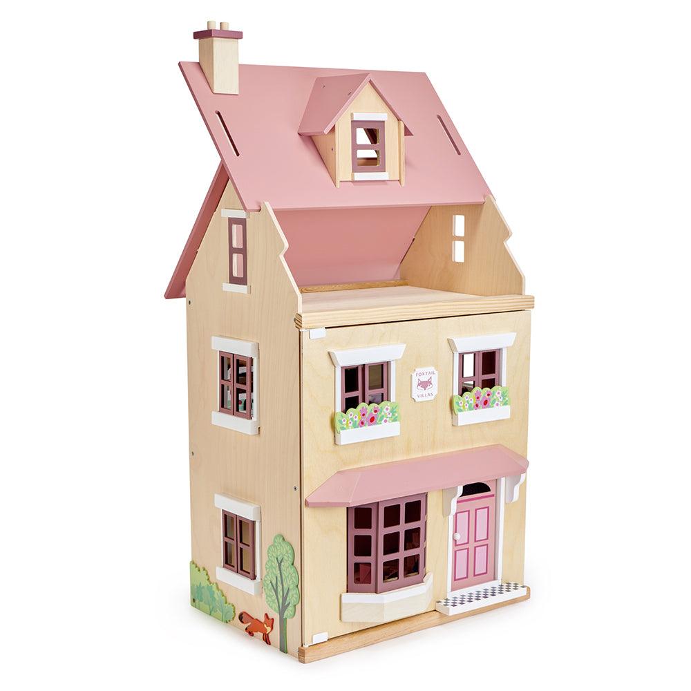 Tender Leaf Toys: trzypiętrowy domek dla lalek z mebelkami Foxtail Villa - Noski Noski