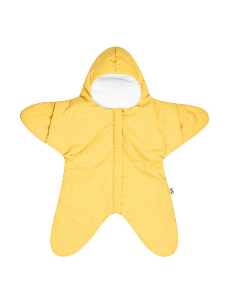 Kombinezon Baby Bites Star Light Yellow 3-6 m: bawełniany śpiworek z nogawkami dla maluszków na wiosenne i letnie spacery.