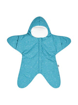 Kombinezon Baby Bites Star Light 3-6 m Turquoise, wiosenno-letni otulacz do fotelika i śpiworek do spania z bawełny.