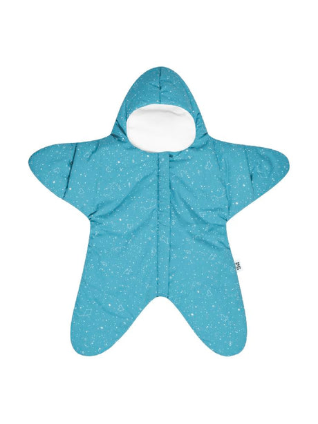 Kombinezon Baby Bites Star Light 3-6 m Turquoise, wiosenno-letni otulacz do fotelika i śpiworek do spania z bawełny.
