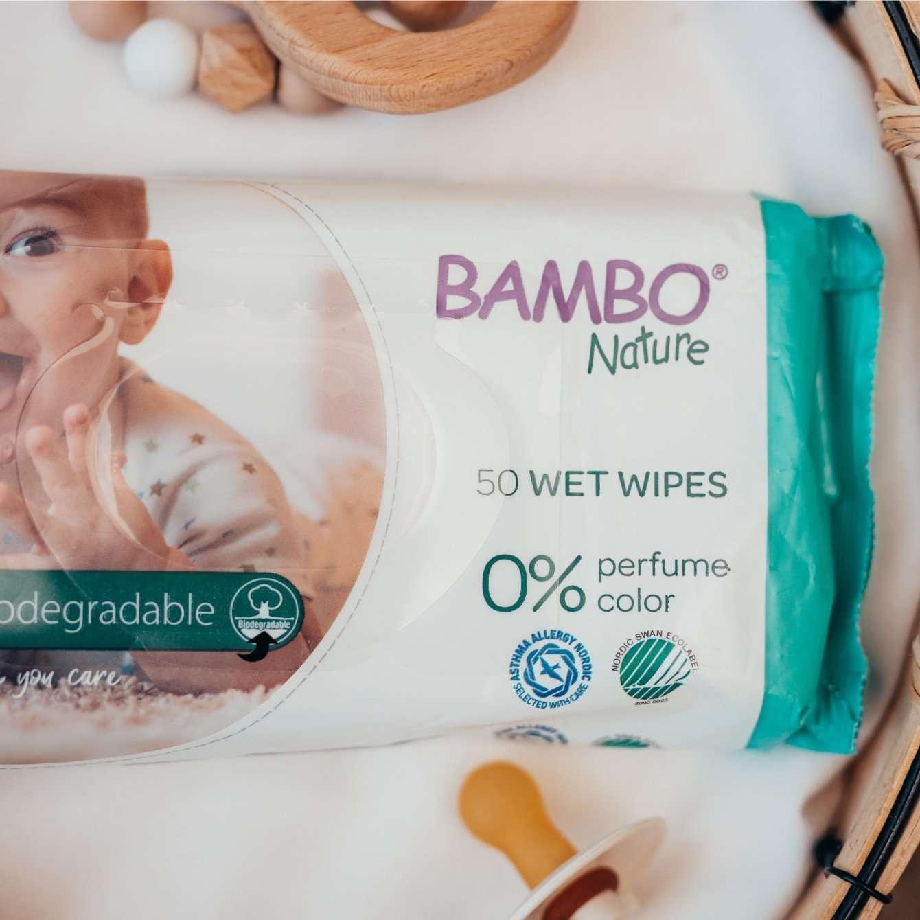 Bambo Nature: chusteczki nawilżane bezzapachowe Wet Wipes 50 szt.