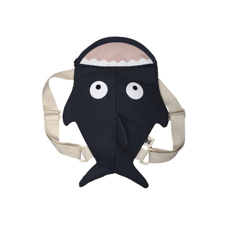 Plecak dla przedszkolaka Baby Bites Shark Navy Blue - idealny plecaczek dla dziewczynki na spacery i przygody.