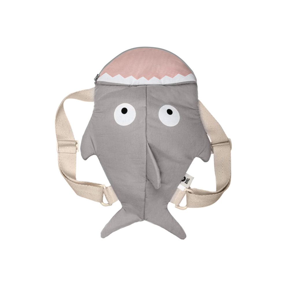 Plecak Baby Bites Shark Stone dla przedszkolaka, idealny na spacery i przygody, uroczy design, must-have dla dzieci.