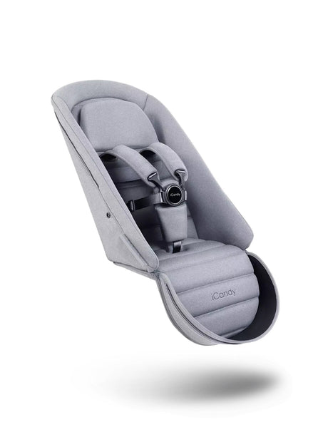Dodatkowe siedzisko Icandy Peach 7 Light Grey do wózka, dostawka idealna dla podwójnego wózka, wygodne dla starszego dziecka