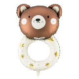 Balon foliowy Partydeco Miś Grzechotka 88 cm