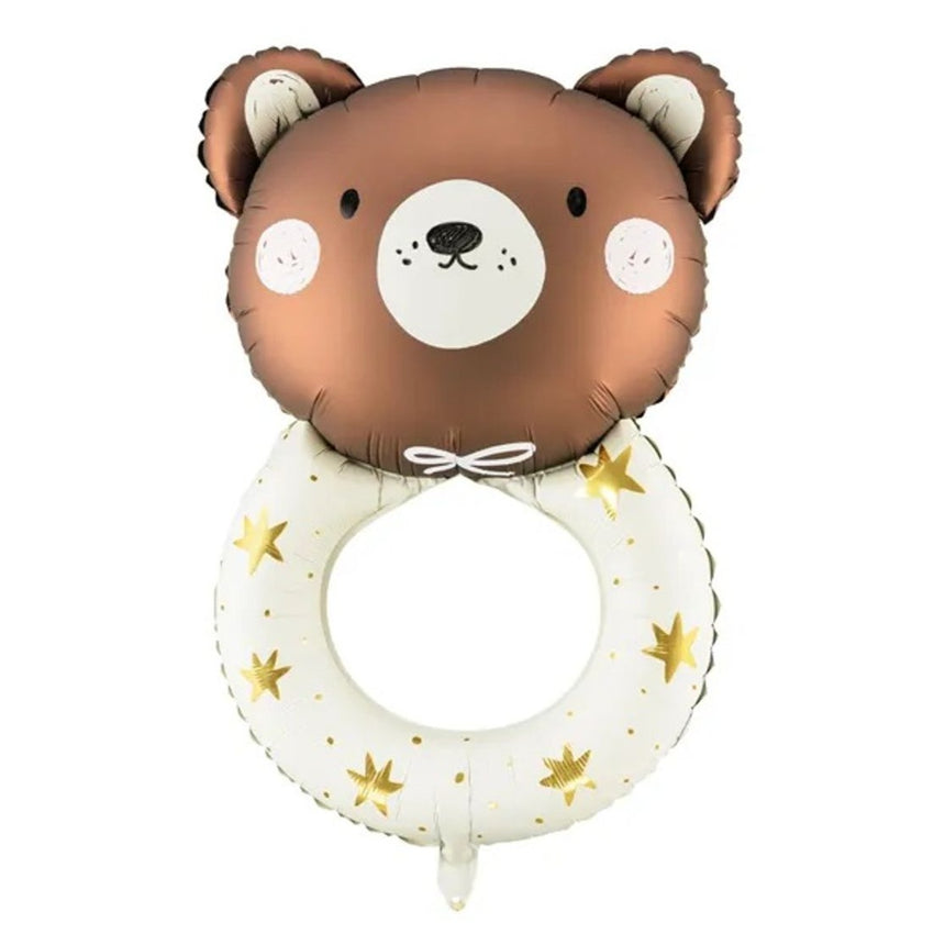 Balon foliowy Partydeco Miś Grzechotka 88 cm