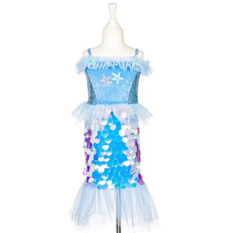 Sukienka syrenka Souza Lorelie z holograficznymi cekinami i rozgwiazdami, idealna na bal przebierańców.