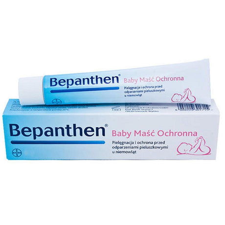 Bepanthen Baby maść ochronna 100 g z prowitaminą B5 chroniąca skórę noworodka, zapobiega odparzeniom, delikatna formuła.