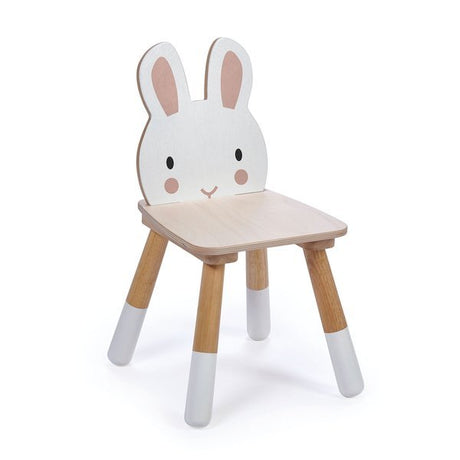 Drewniane krzesełko dla dziecka Tender Leaf Toys Zajączek, idealne do pokoju dziecięcego, kolekcja Forest.