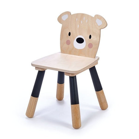 Stolik i krzesełko dla dziecka Tender Leaf Toys Miś, kolekcja mebli Forest, drewniane, idealne do pokoiku dziecięcego.