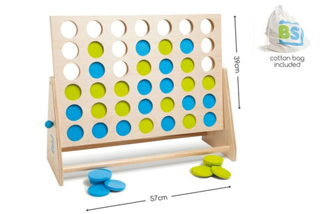 Gra Logiczna Bs Toys XL Niebiesko-Zielona dla dzieci, drewniana plansza 57x40 cm, rozwija logiczne myślenie