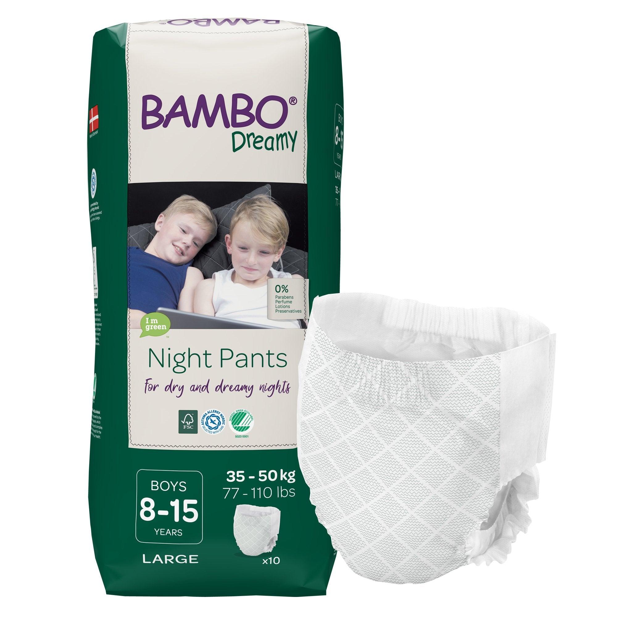 Bambo Nature: pieluchomajtki jednorazowe na noc Dreamy Night Pants Boy 8-15 lat 35-50 kg 10 szt.