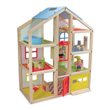 Melissa and Doug: domek dla lalek z windą Wooden Hi-Rise Dollhouse