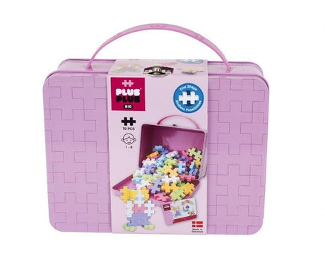 Klocki konstrukcyjne dla dzieci Plus Plus Pastel w metalowej walizce, zabawka edukacyjna dla najmłodszych.