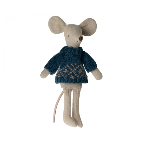 Maileg: ubranko dla myszki zimowy sweter Dad Mouse