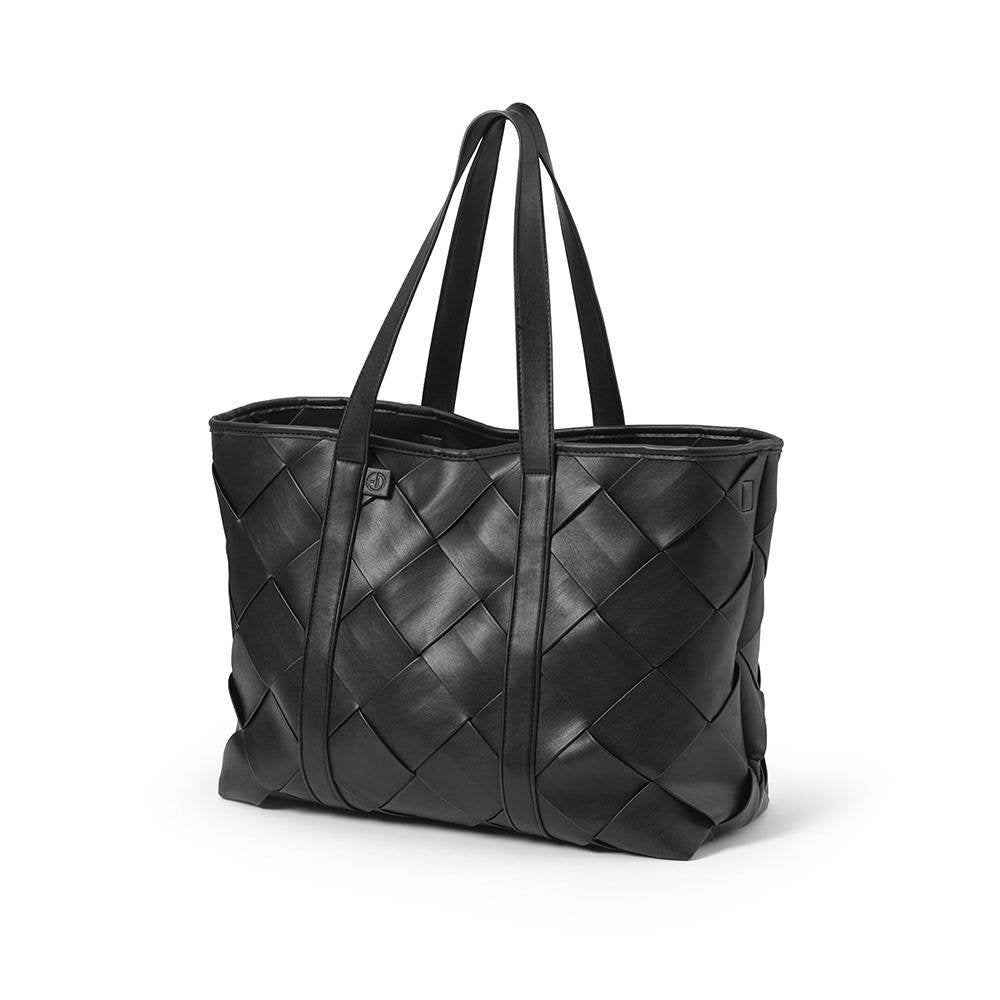 Torba do wózka Elodie Details Tote Braided Leather, stylowa i funkcjonalna torba dla mamy na akcesoria dziecięce i laptopa.