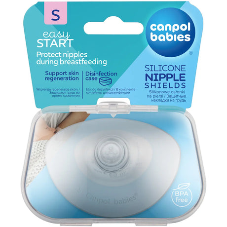 Nakładki na sutki Canpol Babies EasyStart, silikonowe kapturki do karmienia, chronią bolesne brodawki podczas karmienia piersią.