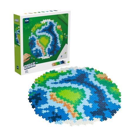 Puzzle Plus Plus Mini Kula Ziemska, 3D, 800 elementów klocków w 9 kolorach, kreatywna edukacyjna zabawka dla dzieci.