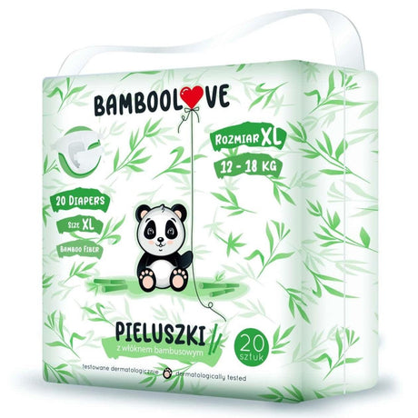 Bamboolove: pieluchy bambusowe XL 12-18 kg 20 szt. - Noski Noski